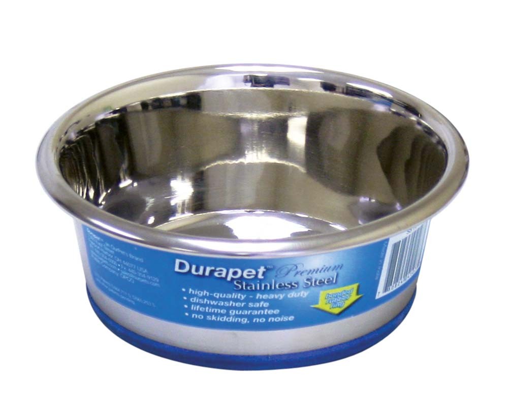 Our Pets Premium DuraPet Square Bowl Dog Medium Silver 